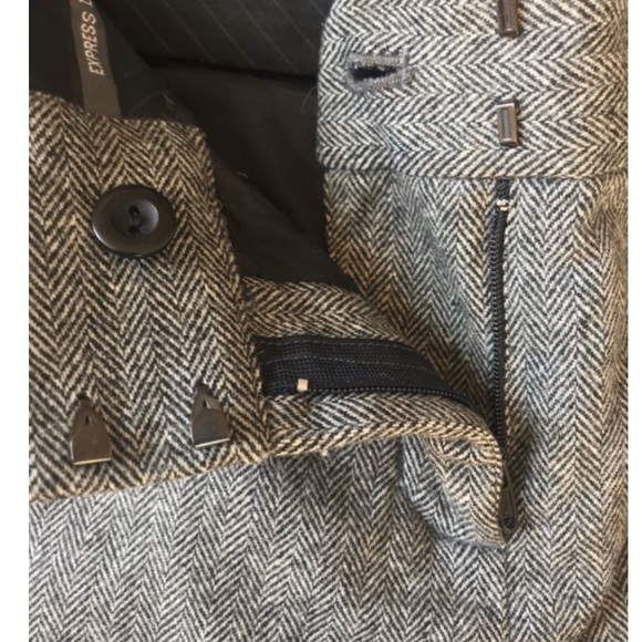 🦊Express Editor pant. Tweed black and white. New with tags. Satin lined. - Picture 15 of 15